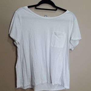 H&M White Short Sleeve Tee Size L